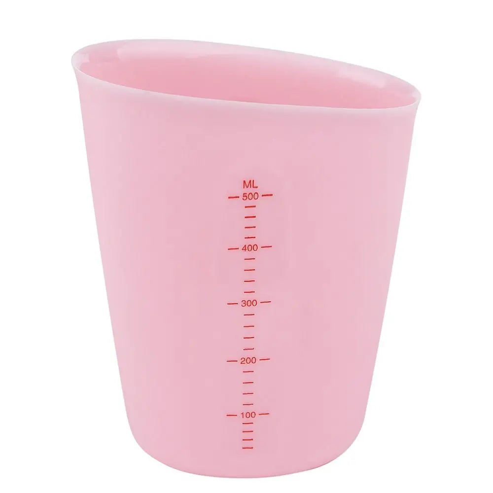 1Pcs Transparent Silicone Measuring Cup DIY Gypsum Plaster 125/250/500ml Epoxy Resin Glue Mixing Cup Heat Resistant with Scale
