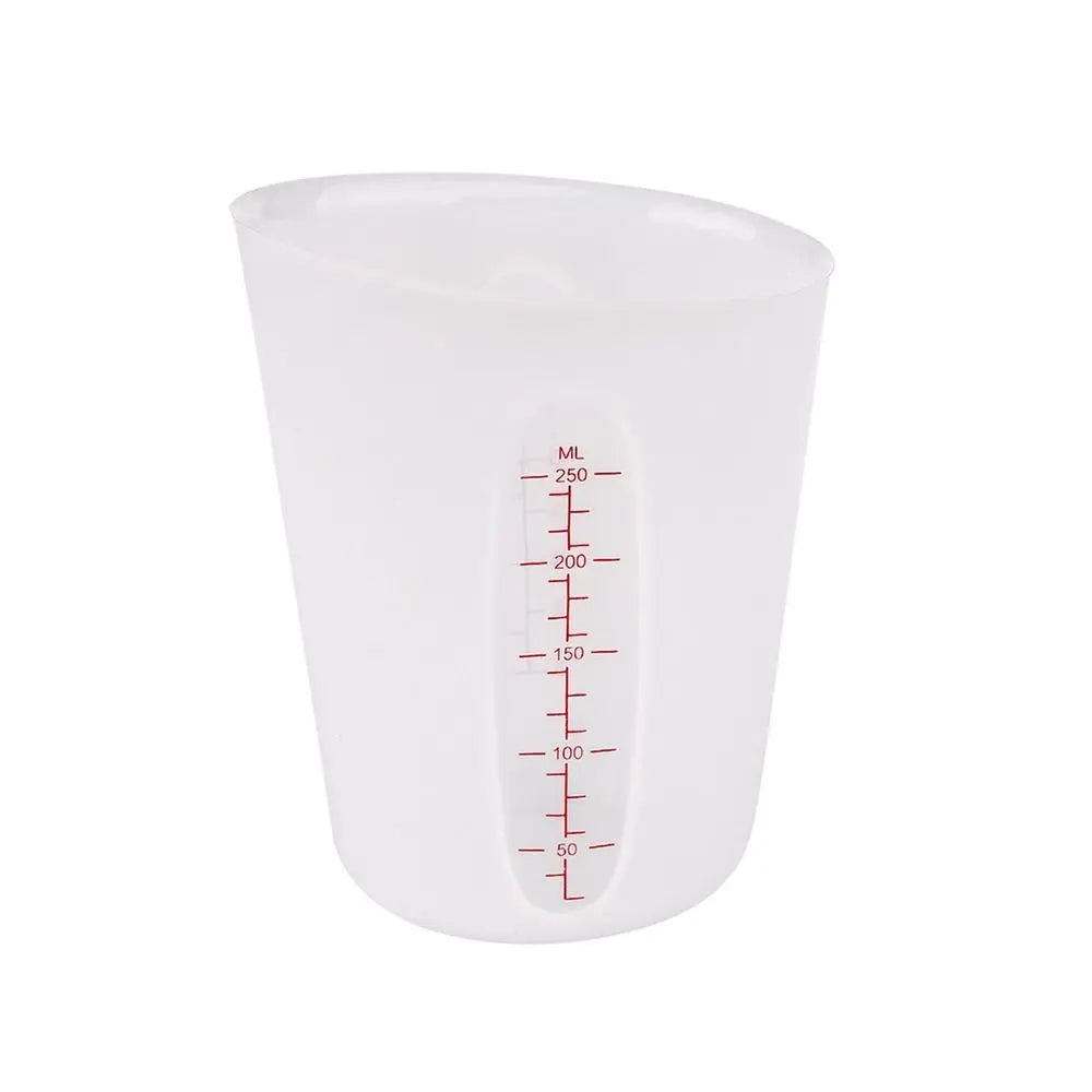 1Pcs Transparent Silicone Measuring Cup DIY Gypsum Plaster 125/250/500ml Epoxy Resin Glue Mixing Cup Heat Resistant with Scale