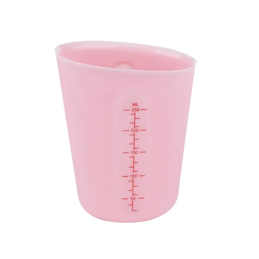 1Pcs Transparent Silicone Measuring Cup DIY Gypsum Plaster 125/250/500ml Epoxy Resin Glue Mixing Cup Heat Resistant with Scale