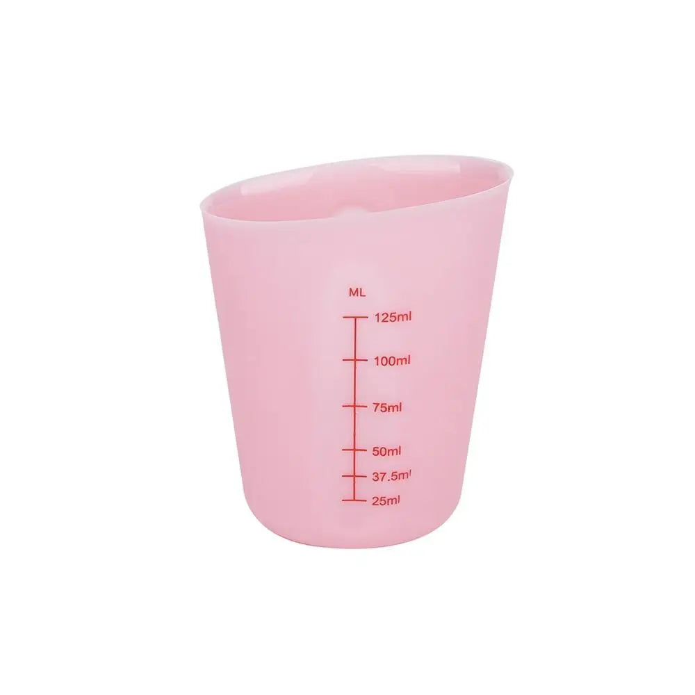 1Pcs Transparent Silicone Measuring Cup DIY Gypsum Plaster 125/250/500ml Epoxy Resin Glue Mixing Cup Heat Resistant with Scale