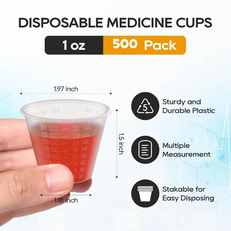 Hot！100Pcs 1OZ (30ML) Clear Graduated Plastic Mix Cups Measuring Paint Tray For Airbrush Painting DIY Art Craft Model Hobby Tool