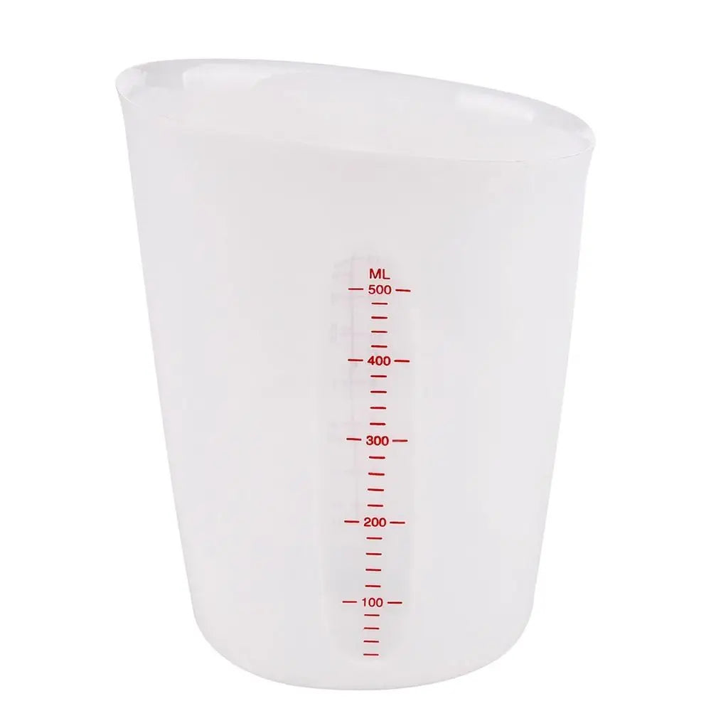 1Pcs Transparent Silicone Measuring Cup DIY Gypsum Plaster 125/250/500ml Epoxy Resin Glue Mixing Cup Heat Resistant with Scale