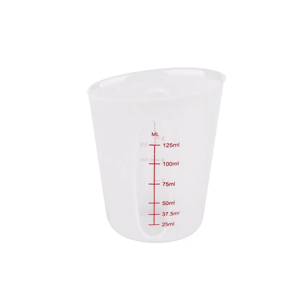 1Pcs Transparent Silicone Measuring Cup DIY Gypsum Plaster 125/250/500ml Epoxy Resin Glue Mixing Cup Heat Resistant with Scale